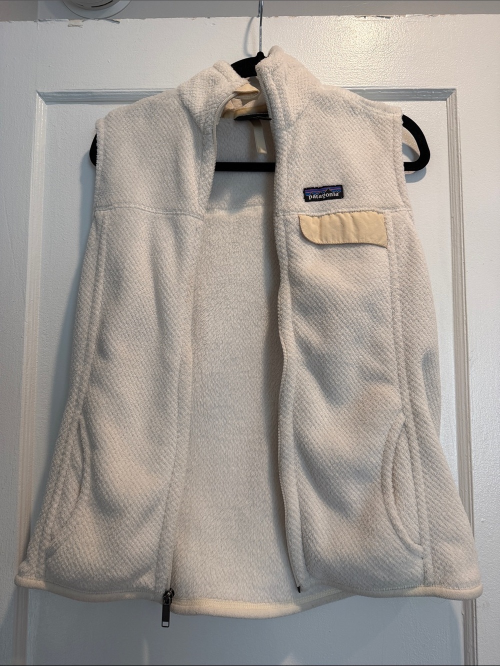 Patagonia Cream Textured Fleece Vest